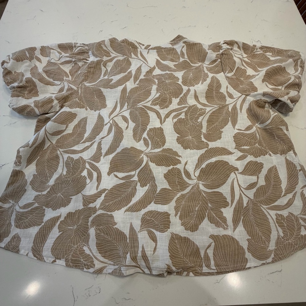 Women’s cotton Floral
Short-Sleeve Button Down Shirt 3X - Picture 8 of 8